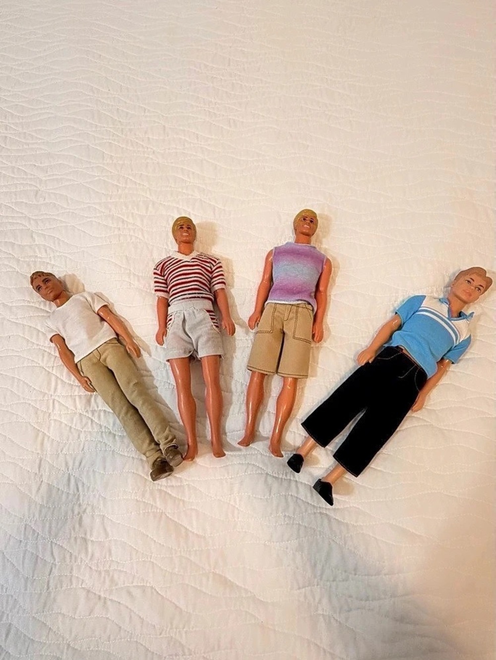 Mattel Set of 4 Fashion Ken’s Barbie Dolls with Clothing and Shoes